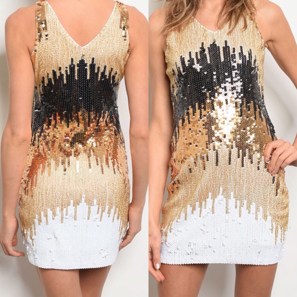 NWT sequin Multi Color Dress
